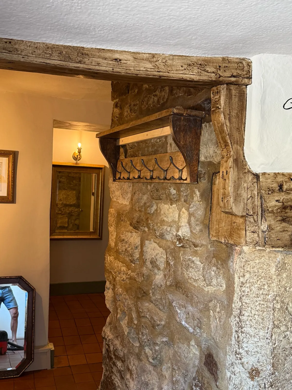 Stone, beam and a place for your coat