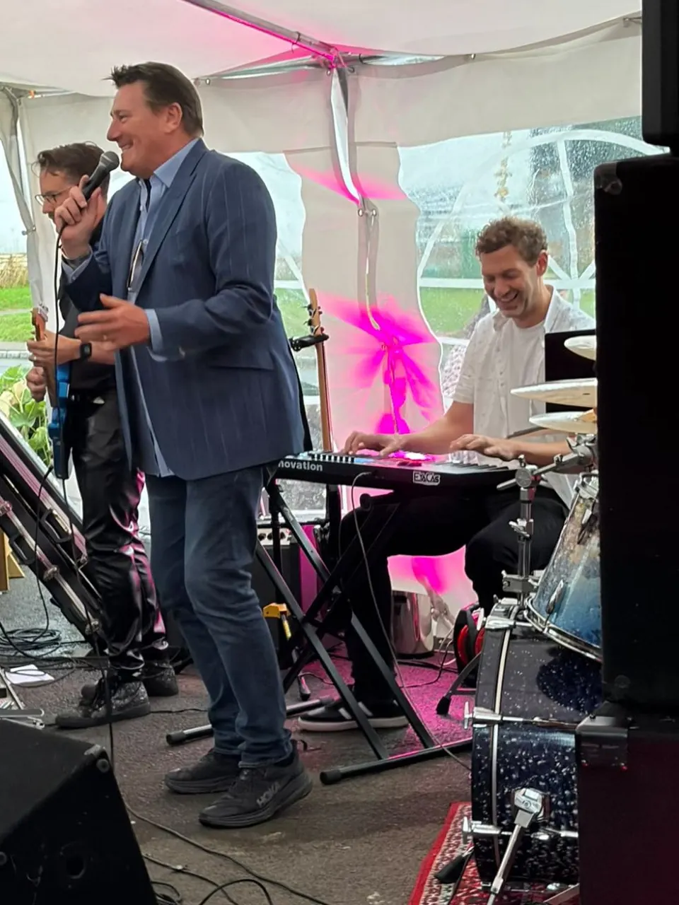 Live music in the marquee