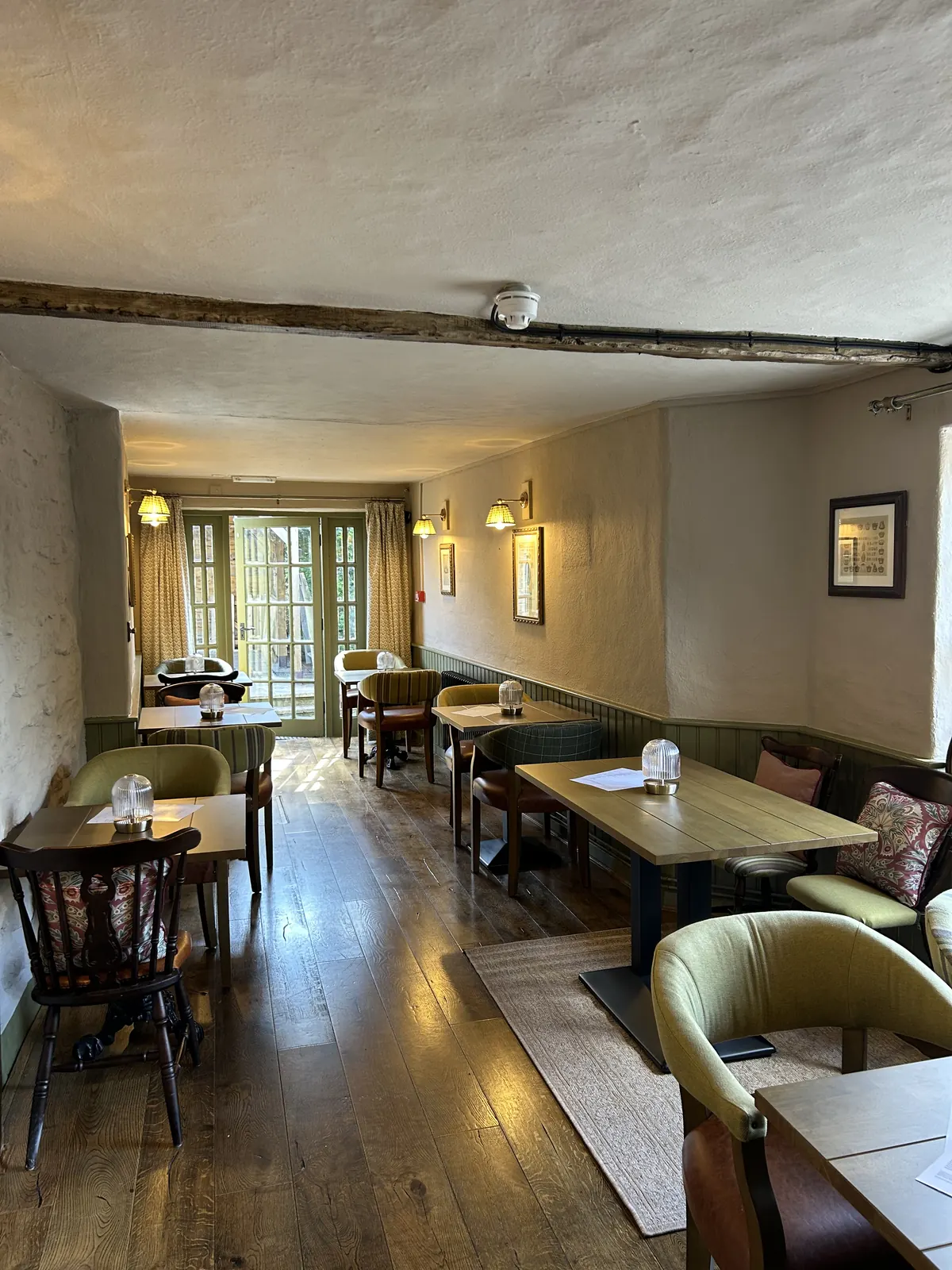 The restaurant, and the doors out to the garden