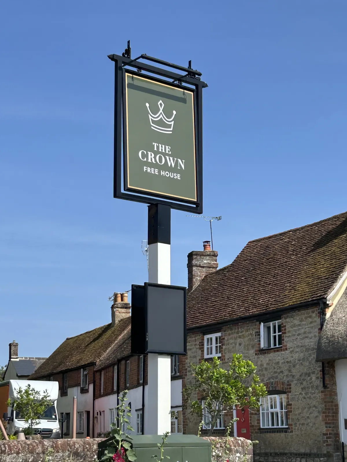 The new sign, up at last